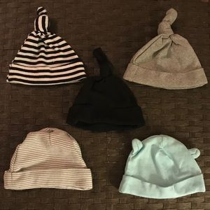 Lot of newborn hats